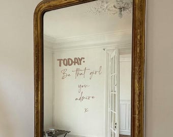 Today Be That Girl You Admire Mirror Decal Motivational Quote Sticker for Vanity or Wall Aesthetic Bathroom or Bedroom Decor 3 Colors
