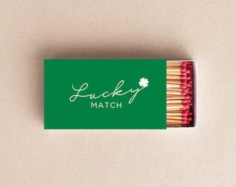 St. Patrick’s Day Matchbox Party Favors Irish Party Decor & Bar Cart Accessories