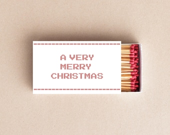 A Very Merry Christmas Matchboxes Holiday Party Favors Christmas Matches Christmas Table Decor