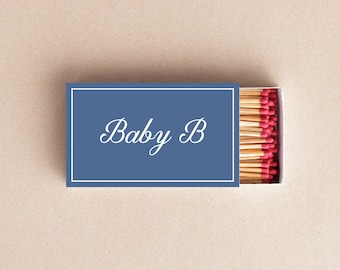 Custom Baby Shower Matchboxes Personalized Baby Match Favors Baby Shower Favors Gender Reveal Party Favors Welcome Baby Gifts