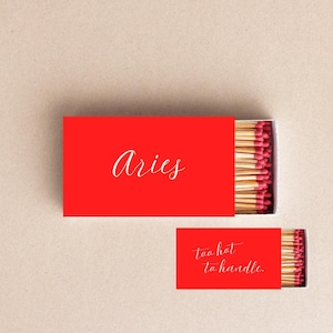 Aries Matchbox Zodiac Matchbox Too Hot To Handle Candle Lover Gift Astrology Decor Birthday Gift for Aries