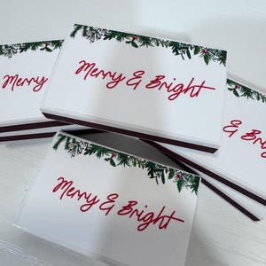 Custom Merry & Bright Christmas Matchboxes Personalized Holiday Party Favors Festive Match Box Decor Holiday Candle Matches image 5
