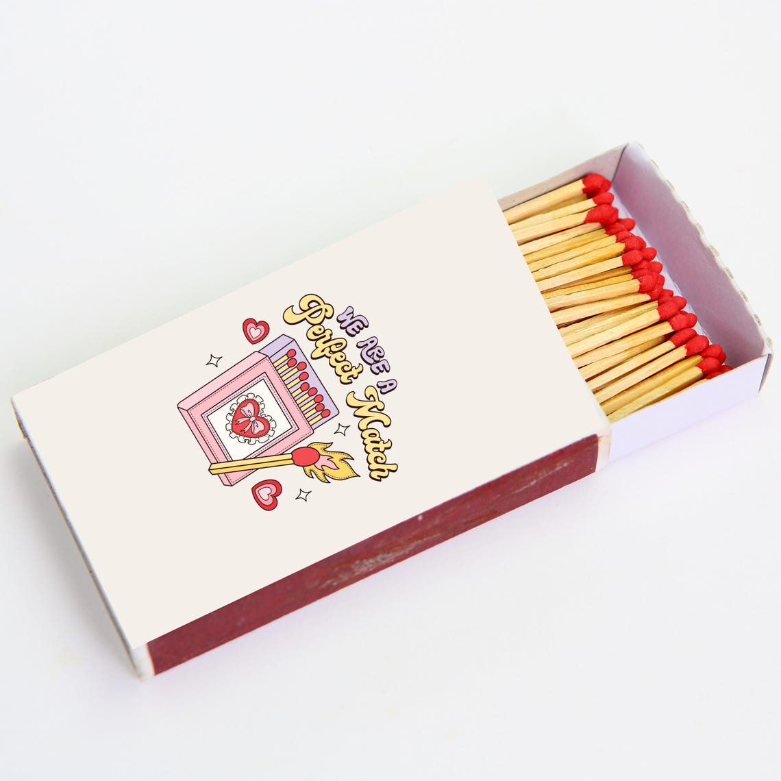 Romantic We Are a Perfect Match Matchbox Cute Wedding Favor or Gift ...