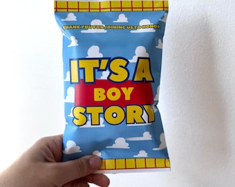 A Boy Story Chip Bag Digital Download Printable Party Favor Toy Inspired Birthday Party Decor Instant Download