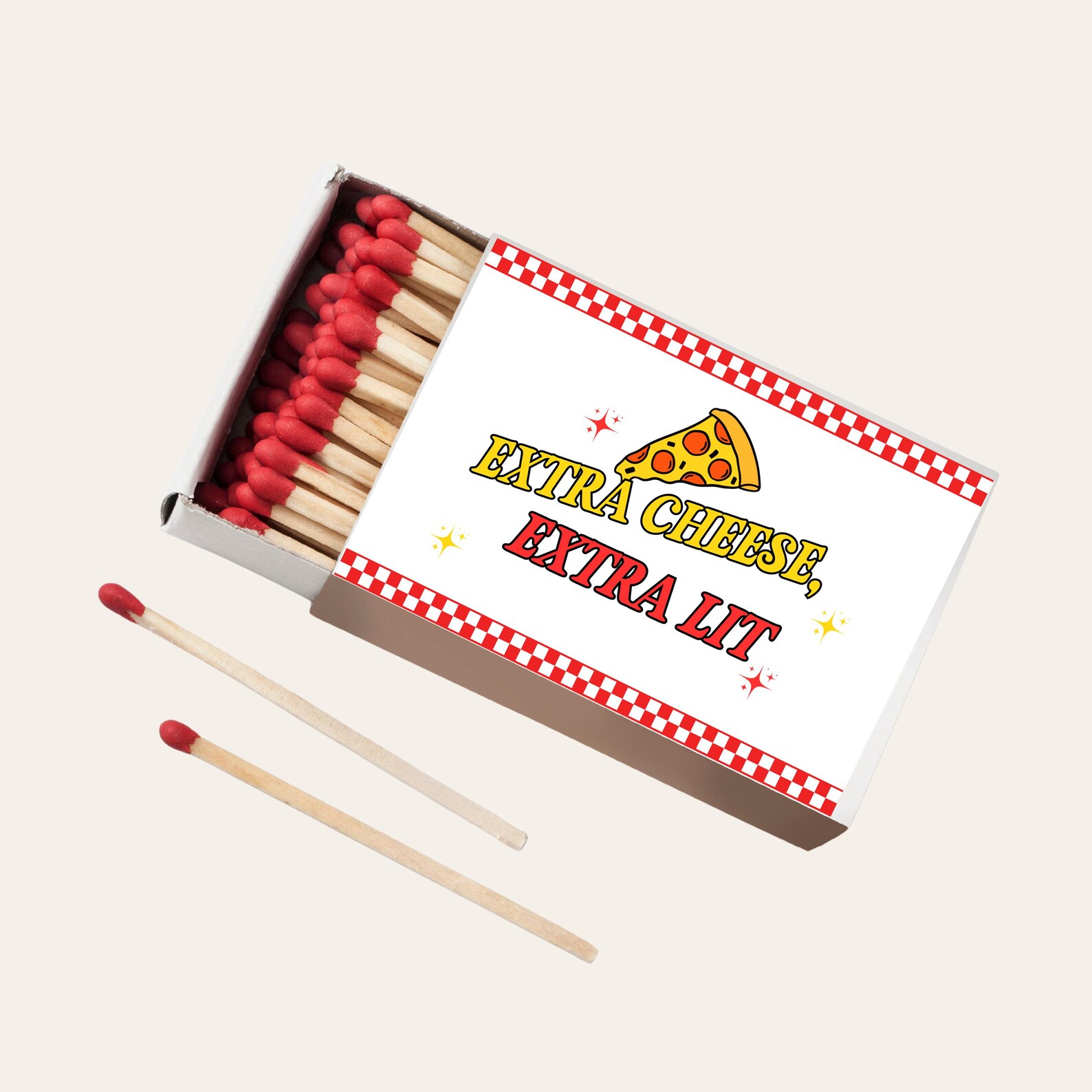 Extra Cheese, Extra Lit Matchboxes Funny Pizza Party Favors ...