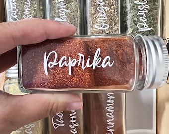 Custom Spice Jar Labels Pantry Organization Vinyl Labels for Kitchen Jars Modern Script Label Stickers