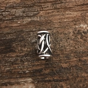 Freya - beard bead - 5 mm inner diameter - thin openwork braid ring / hair jewelry / beard beads - sterling silver 925