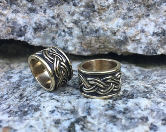 Big Boy aka Jörmungandr - Viking beard bead - band - 11 mm inner diameter - bronze - Dwarvish / Viking beard ring