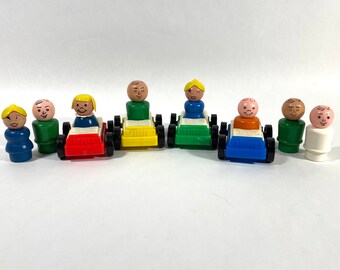 Vintage Fisher Price Little People Toy Bundle - Lot includes 12 pieces