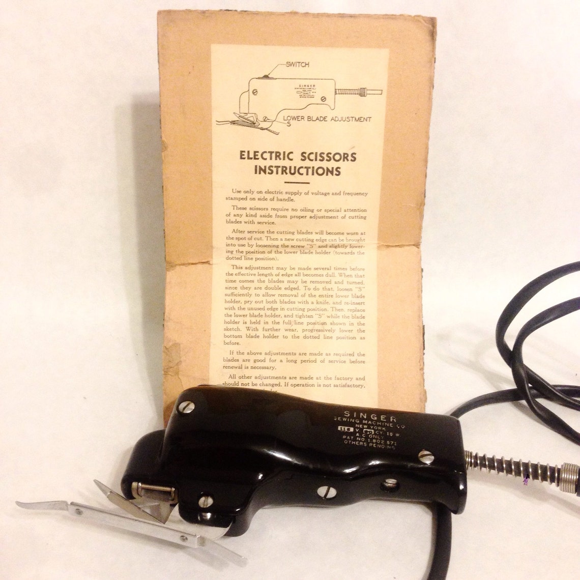 Vintage Singer Electric Scissors Etsy