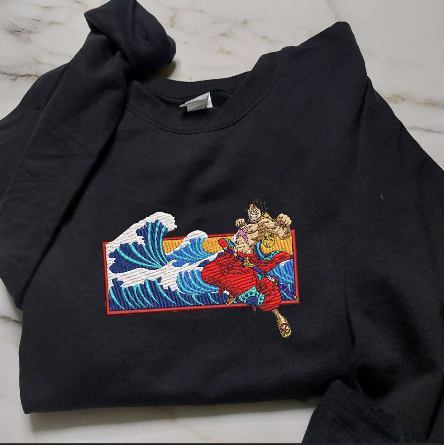 Anime Embroidered Sweatshirt, Anime Sweater