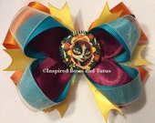 The Book of Life Inspired Hair Bow burgundy