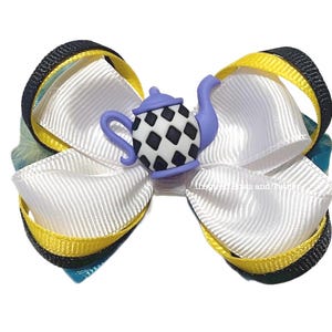 Alice Tea Party Inspired Mini Hair Bow