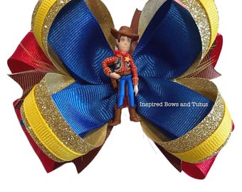 Toy Story Woody Cowboy Inspired Large Hair Bow
