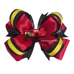 McQueen Cars Inspired Large Hair Bow