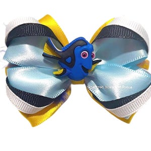 Dory Inspired Mini Hair Bow