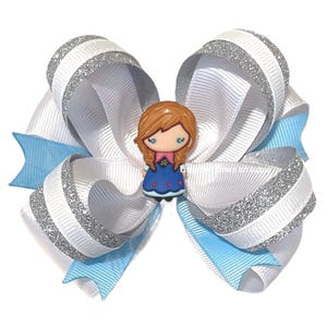 Frozen heart Inspired Large Hair Bow