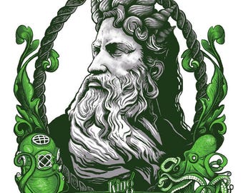 King Neptune Art print