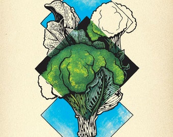 Broccoli Geometric Giclee Fresh Print