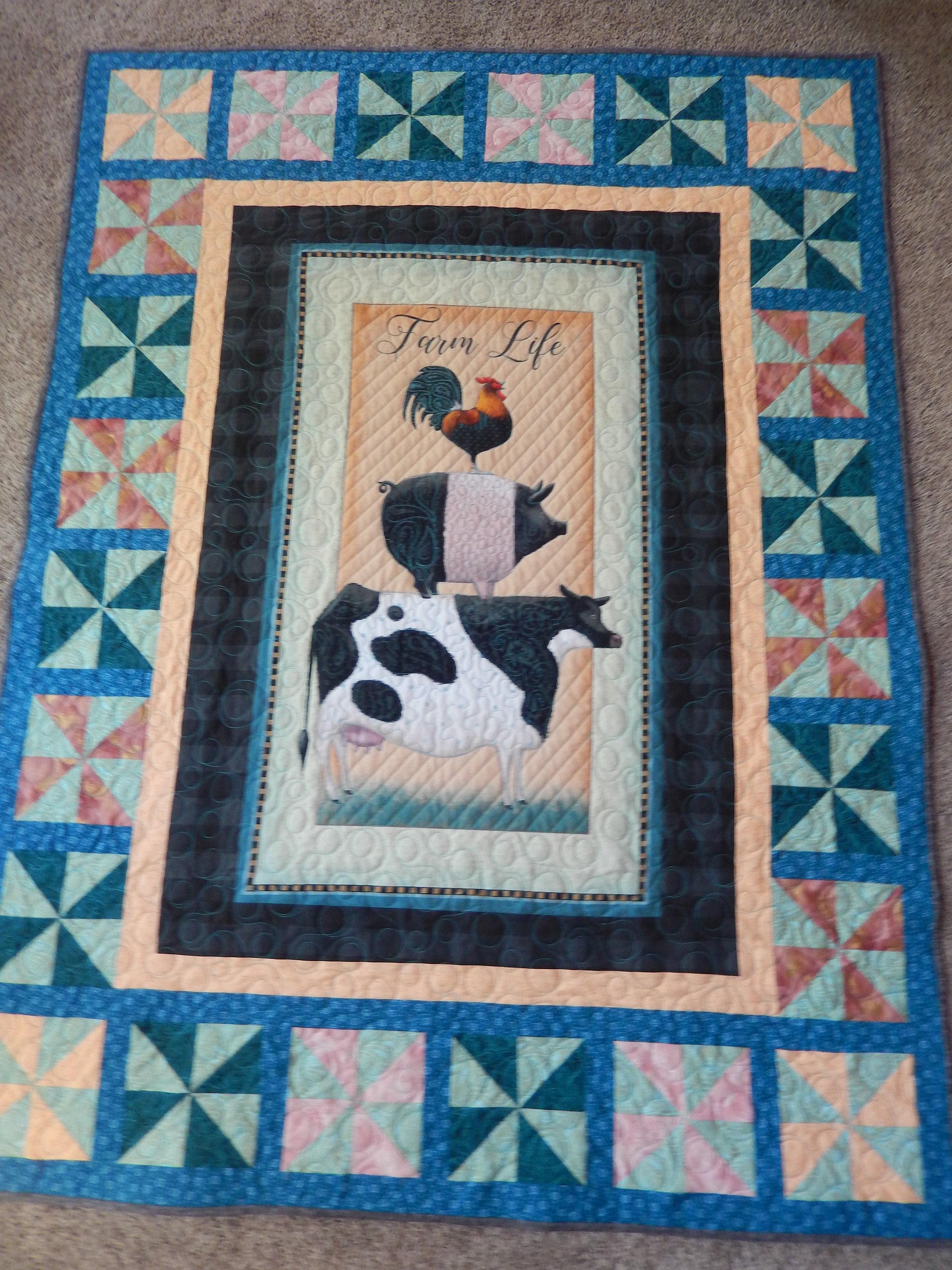 Farm Life quilt/quilts for sale/handmade quilt/throw Etsy
