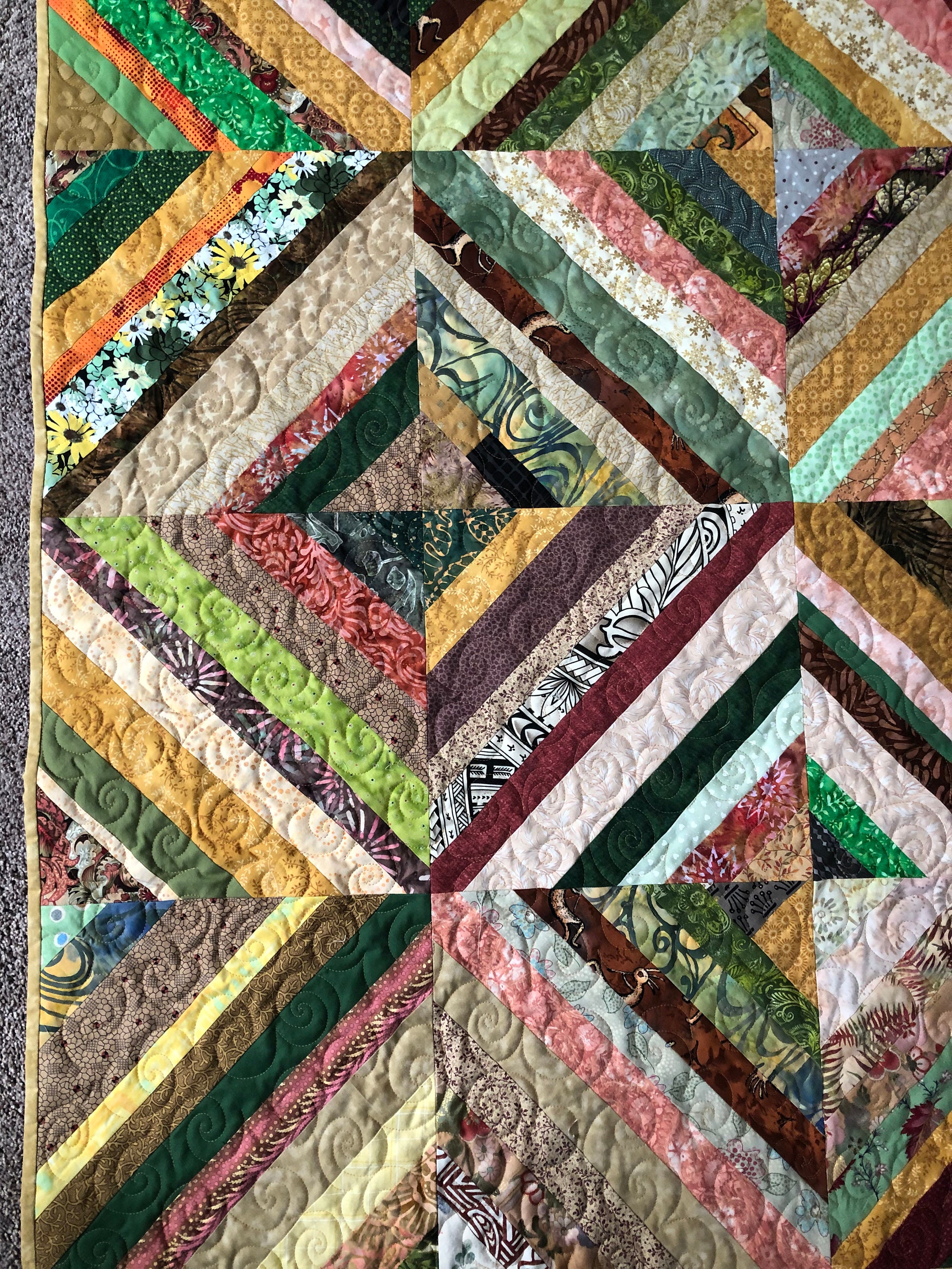 String quilt/quilts for sale/earth tones quilt/handmade Etsy