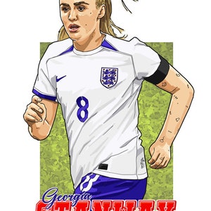 HWC Trading – Foto A4 Con Autografo Stampato Di Georgia Stanway – Senza Cornice – Regalo Per Fan Del Calcio Femminile