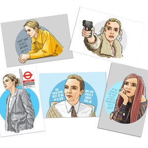 Killing Eve Villanelle Art Pack (5 postcard sized prints)