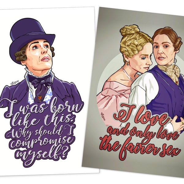 Gentleman Jack Art Print Twin Pack (A4 Size)