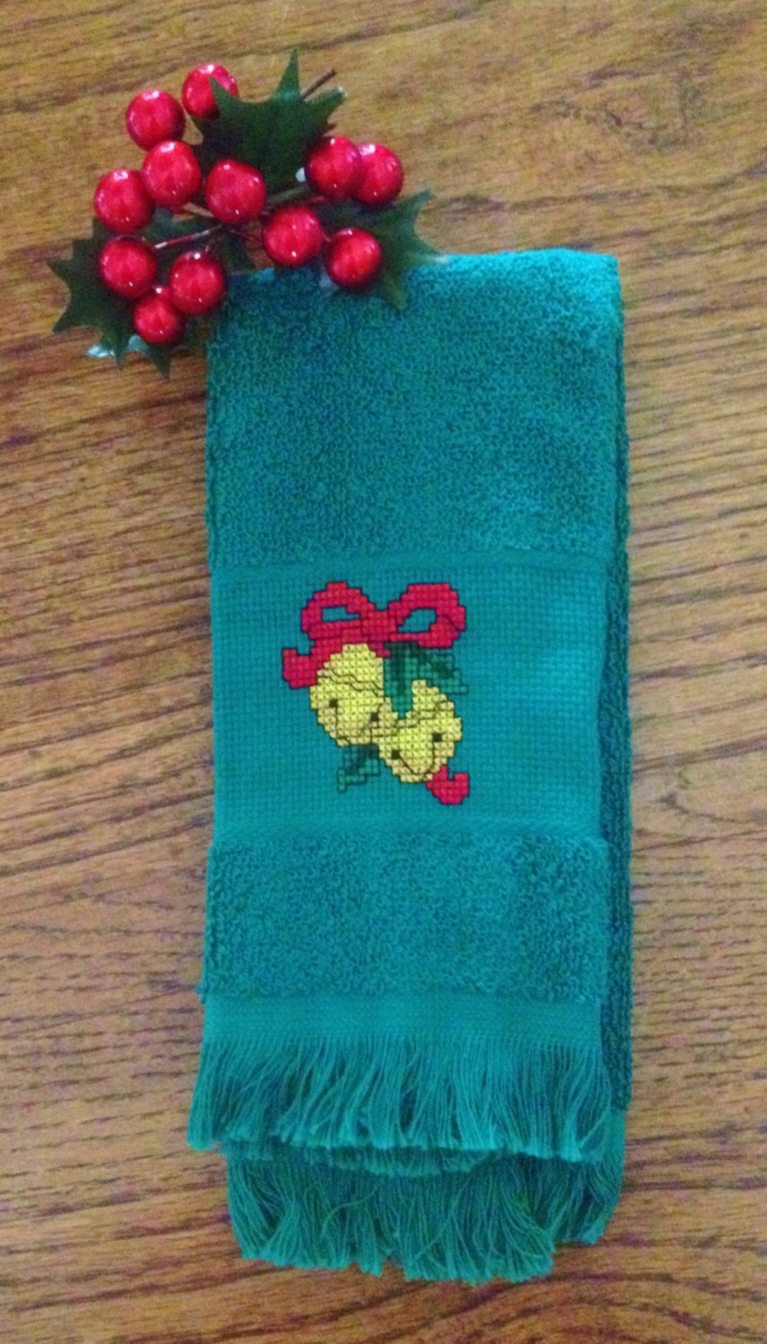 Cross Stitched Fingertip Towel Etsy Denmark