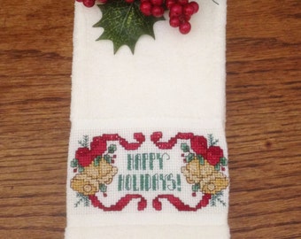 Cross Stitched Guest Towel