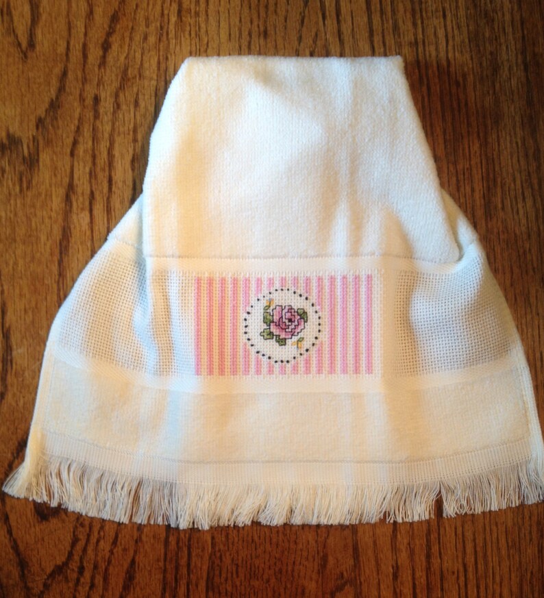 Cross Stitched Guest Towel Etsy