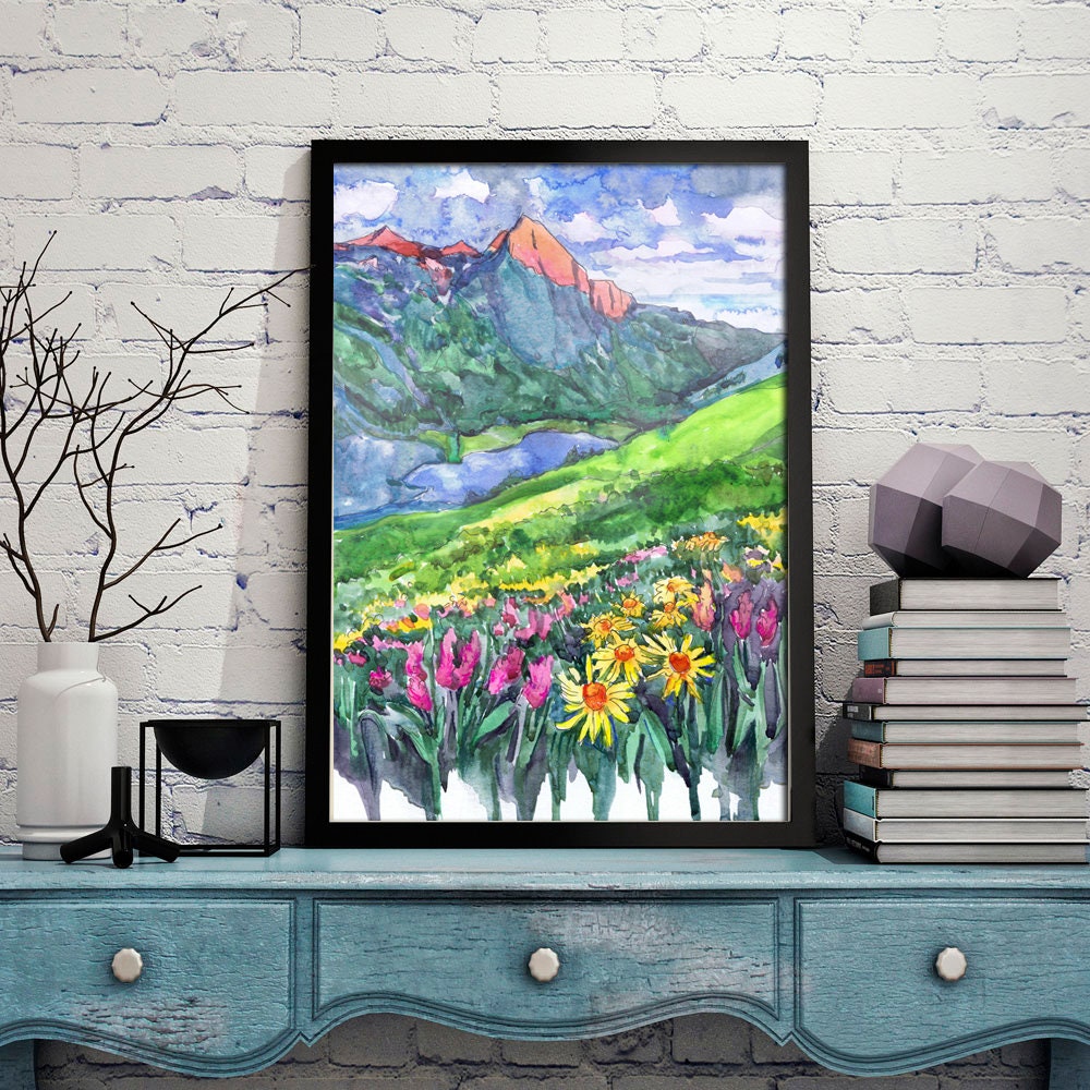Colorado Mountain wall art Rocky Mountain National park art Etsy