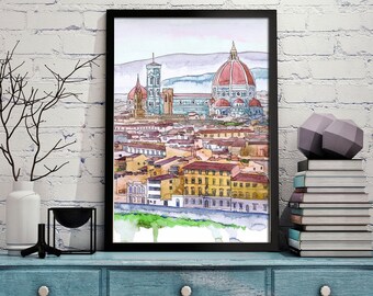 フィレンツェ イタリア ウォールアート ヨーロッパ スカイライン