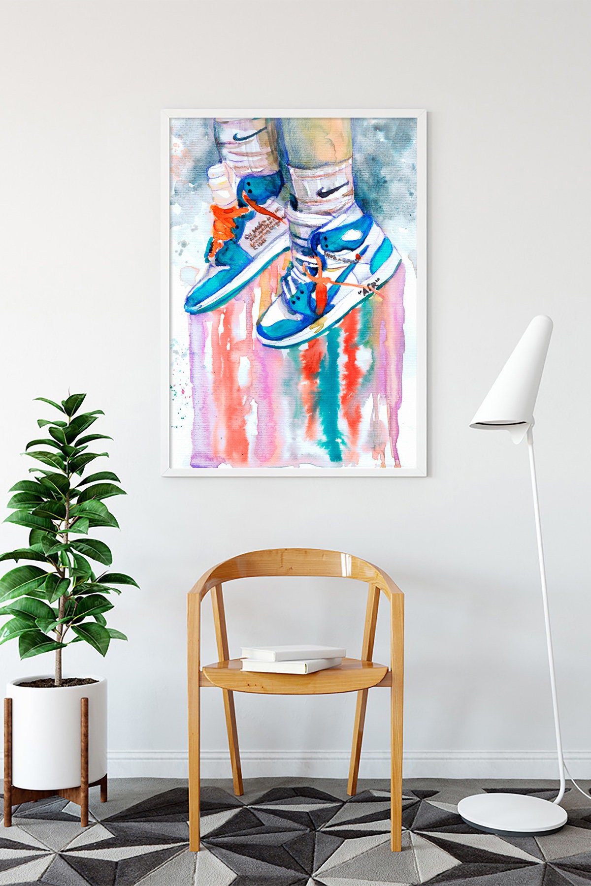 Jordan Shoes Poster Fashion Sketch Sneakers Art Illustration | Etsy