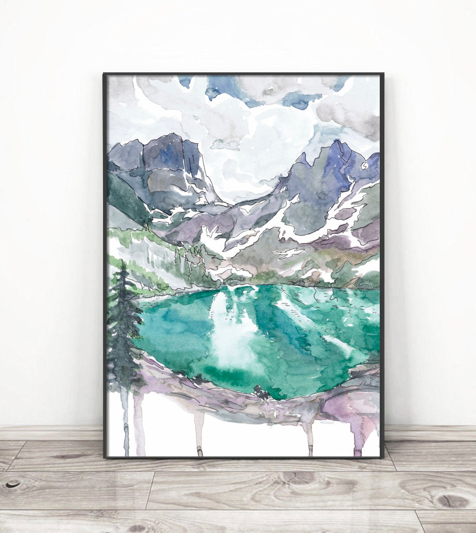 Rocky Mountain National Park Art Print Colorado Travel Poster | Etsy