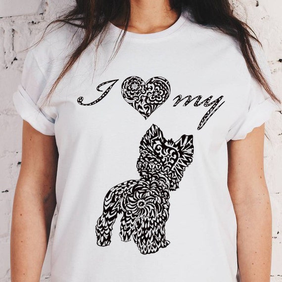 Download Items similar to Yorkie Svg Zentangle Silhouette Yorkshire ...
