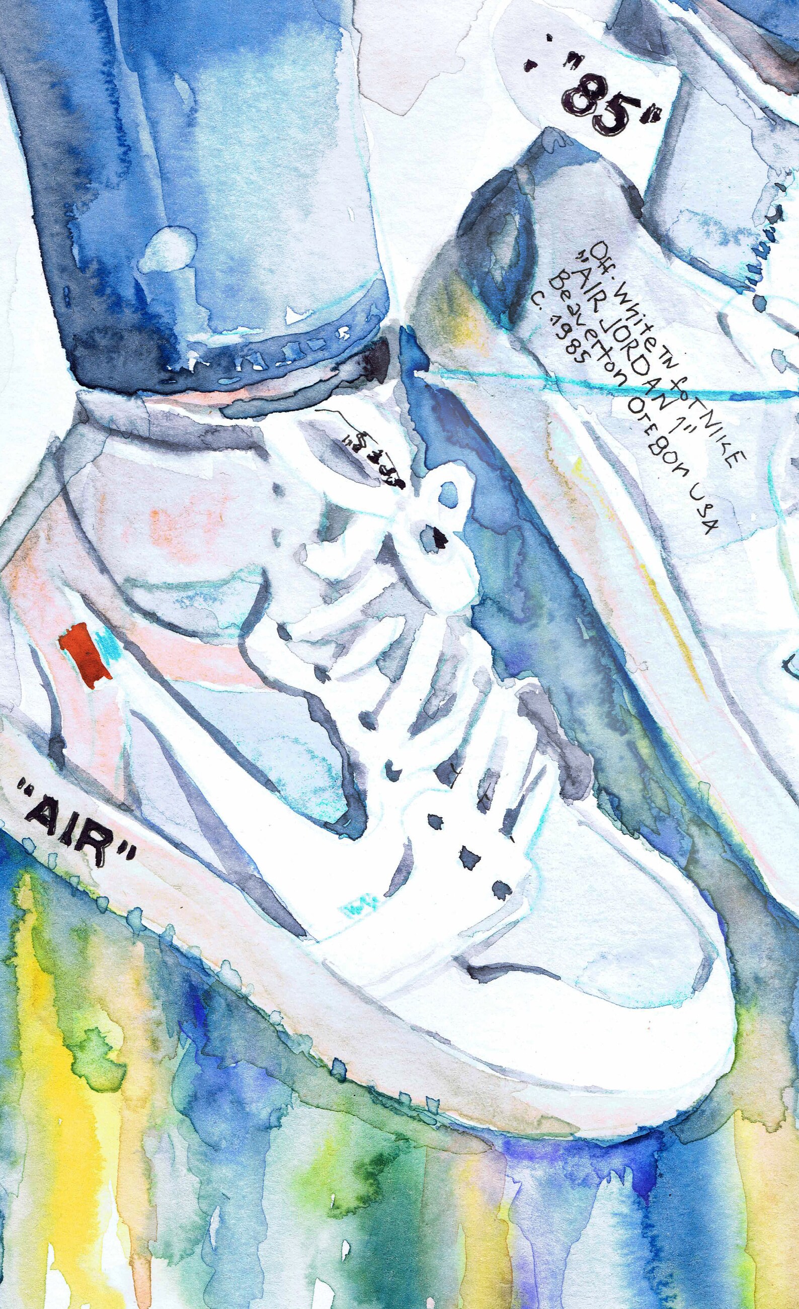 Jordan Sneakers Shoe Art Watercolor Sneakerhead Fashion Etsy