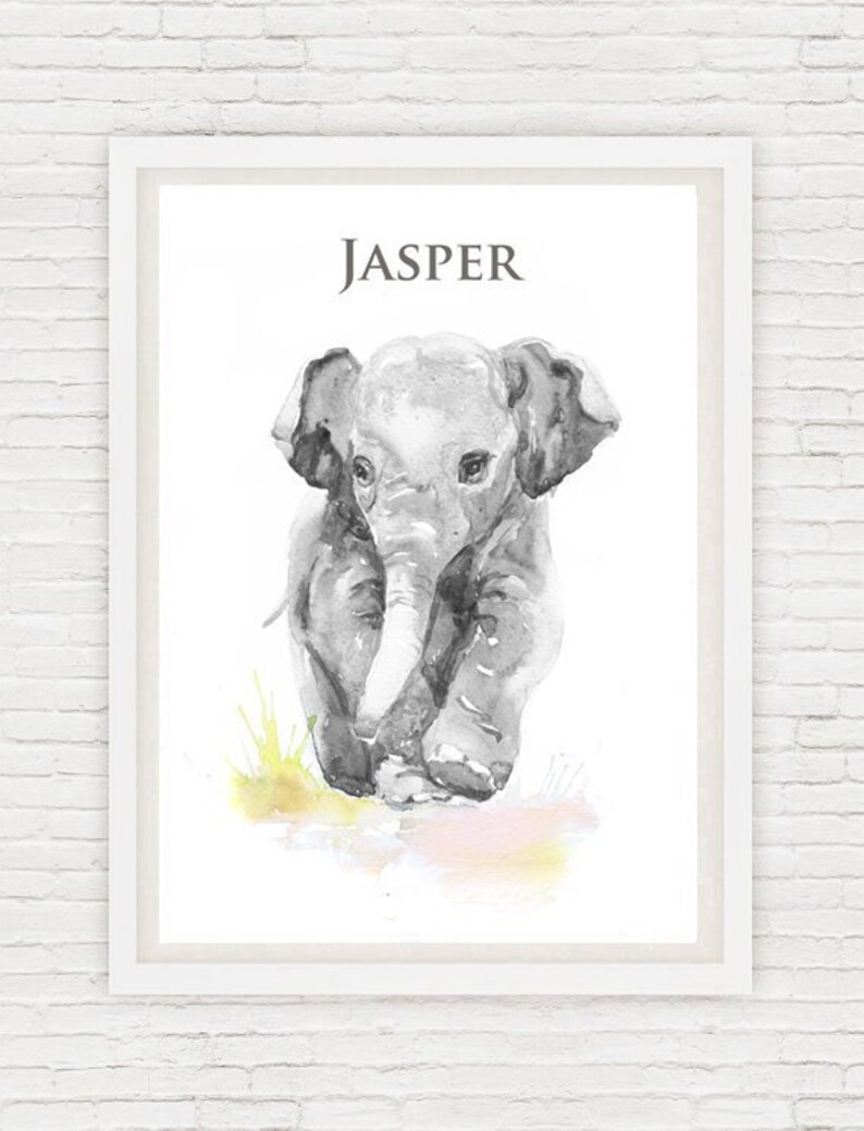 Baby Animals Nursery Set of 3 prints Watercolor painting Boy Etsy