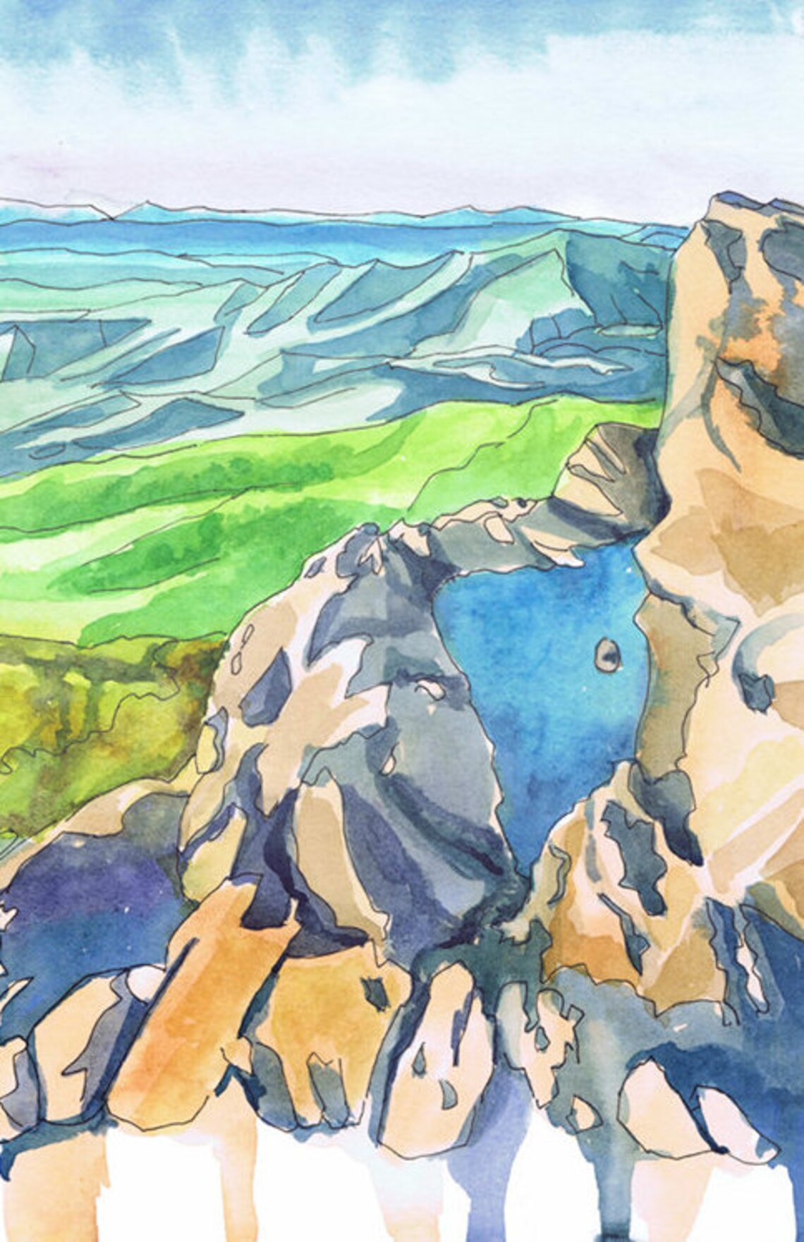 Shenandoah National park Art Print Virginia Poster Blue Etsy