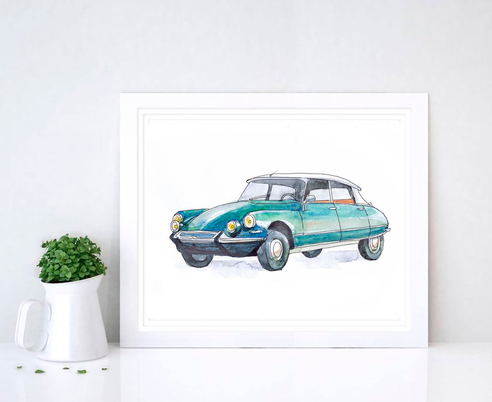 Old Car Art Gallery Wall Set of 6 Prints Classic Car Decor Etsy