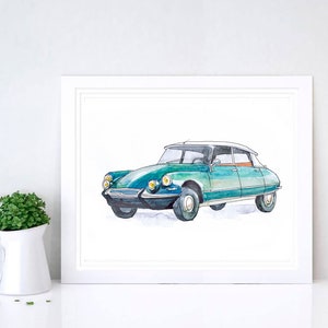 Old Car Art Gallery Wall Set of 6 Prints, Classic Car Decor, Retro