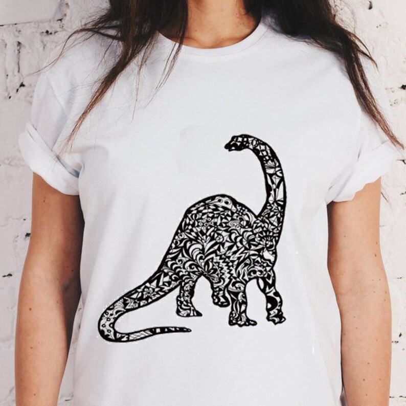 Download 3 Dinosaur Svg Zentangle Silhouette Triceratops T Rex | Etsy