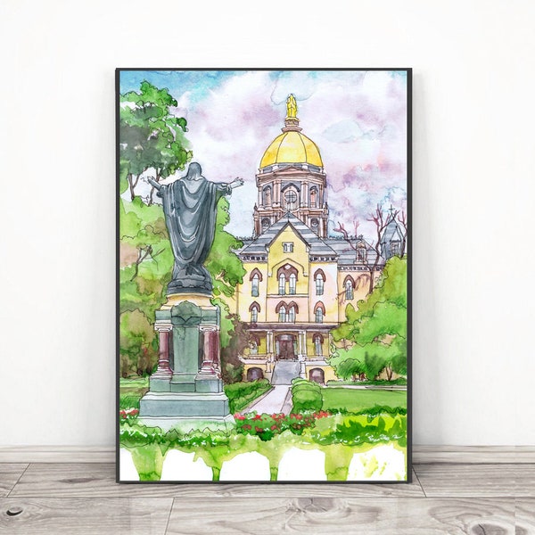 Notre Dame Wall Art Etsy
