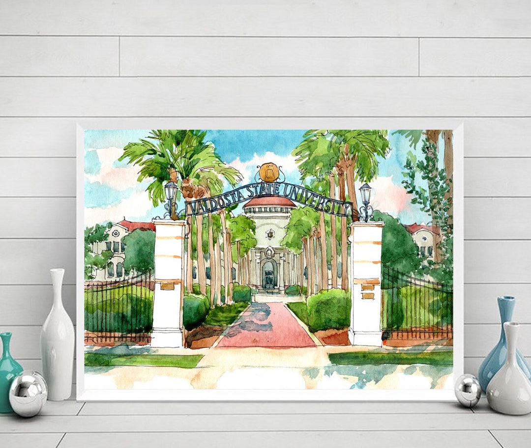 Valdosta State University Art Print Painting, Valdosta, VSU