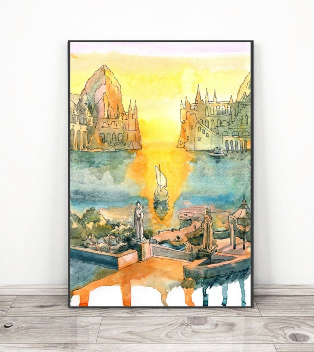 水彩画「Athensの街」 1991年作 il_1080xN.2924529135_bdwt.jpg