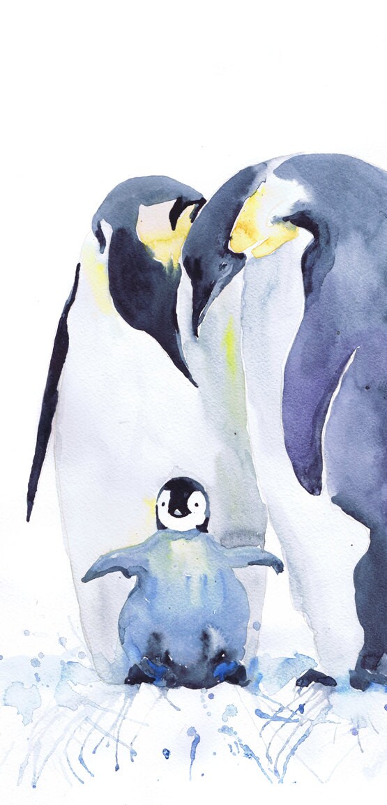 水彩画 ペンギン アート il_fullxfull.4471953317_75jn.jpg