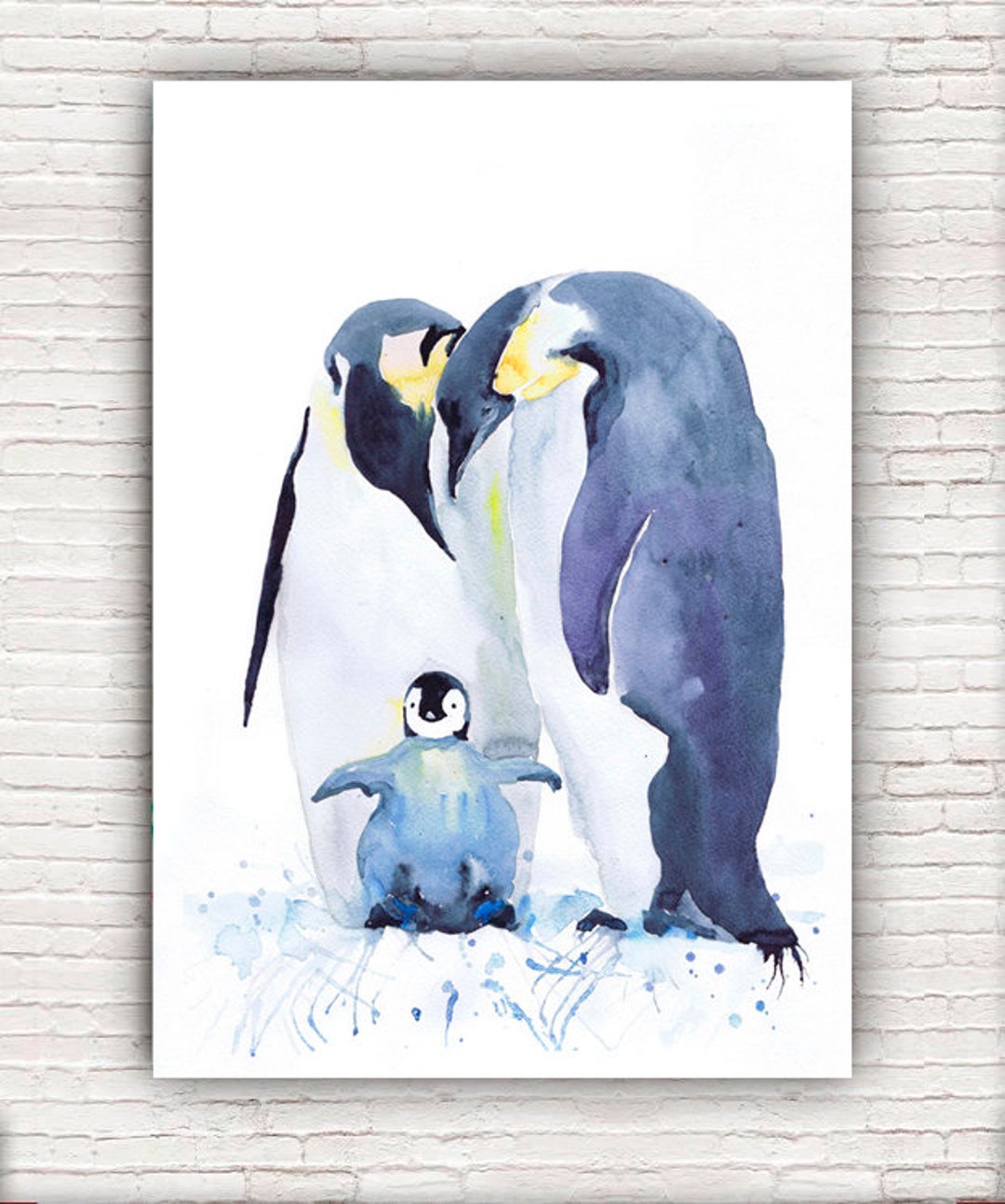 砂絵 ペンギン 絵画 アート作品 ペンギン絵画オリジナル鳥ウォールアート動物小さなアートワーク