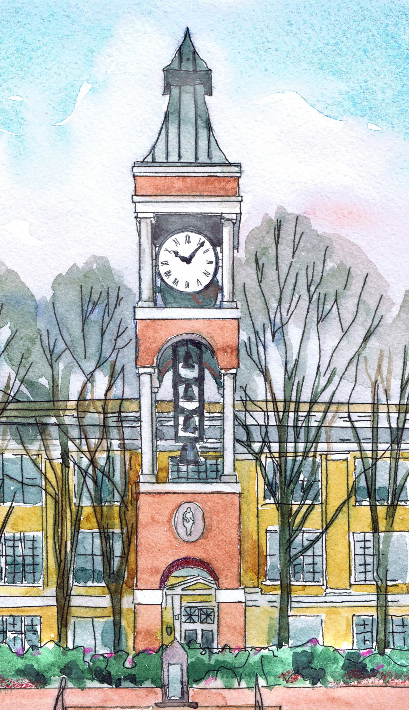 Sam Houston State University Art Print Huntsville Texas Wall Etsy