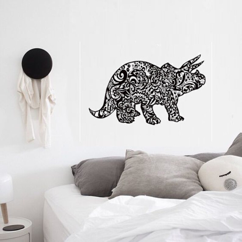 Download 3 Dinosaur Svg Zentangle Silhouette Triceratops T Rex | Etsy