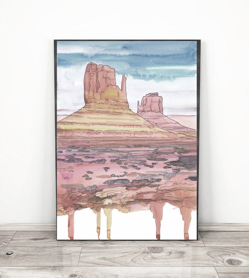 Monument valley Wall Art National park Travel Poster Etsy